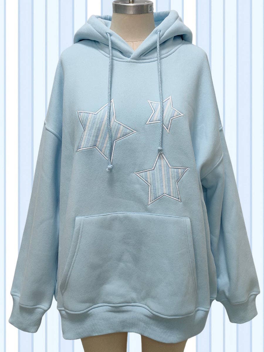 Blue Star Lux Striped Hoodie