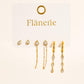 Finley  Non-Tarnish CZ Chain Drop Earring Sets