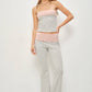Pink Polka Dot Fold Over Pants
