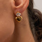 Annika 18K Gold Non-Tarnish CZ Heart Dangle Earring