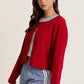 Round Neck Sweater Cardigan