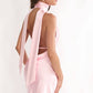 Halterneck Draped Mini Dress