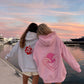 Pearl Grey Hibiscus Flowers Hoodie