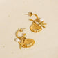 Marlène 18K Gold Non-Tarnish Sea Shell and Star Earring