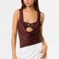 Ring Detailed cowl top