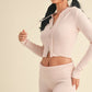 Slim Fit Zip Up Knit Sweater Hoodie