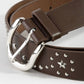 Studded Star Vegan Leather Belt