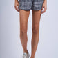 Gingham Checker Lace Ribbon Micro Shorts