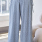 Striped Wide Leg Smocked Pants