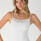 Ribbed Lace Trim Cami