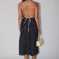 Polka Dot Halter Top with Tie Back