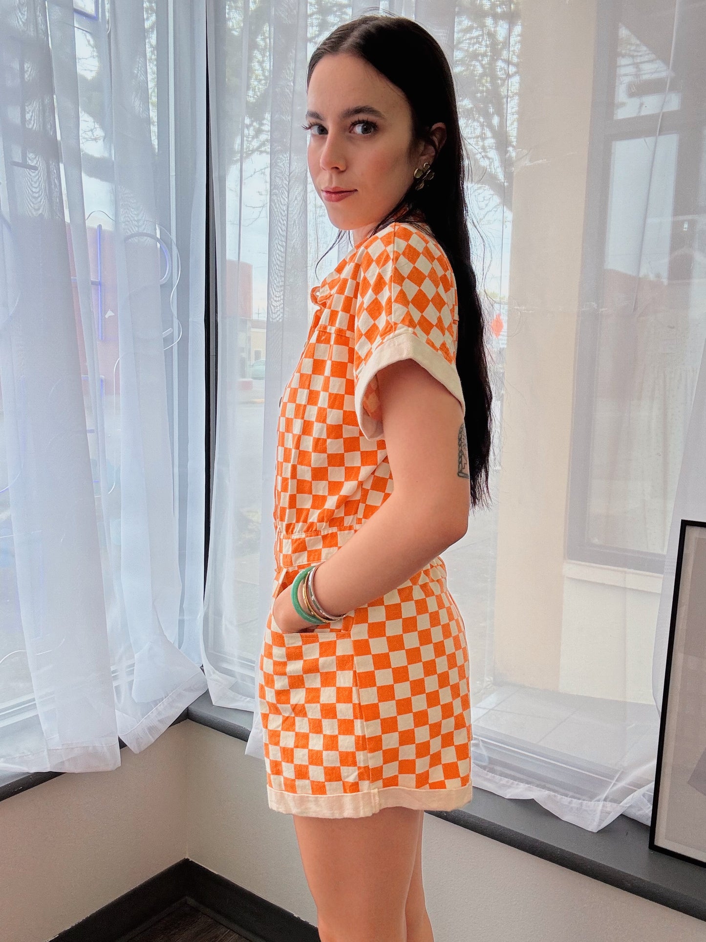 Checkered Romper