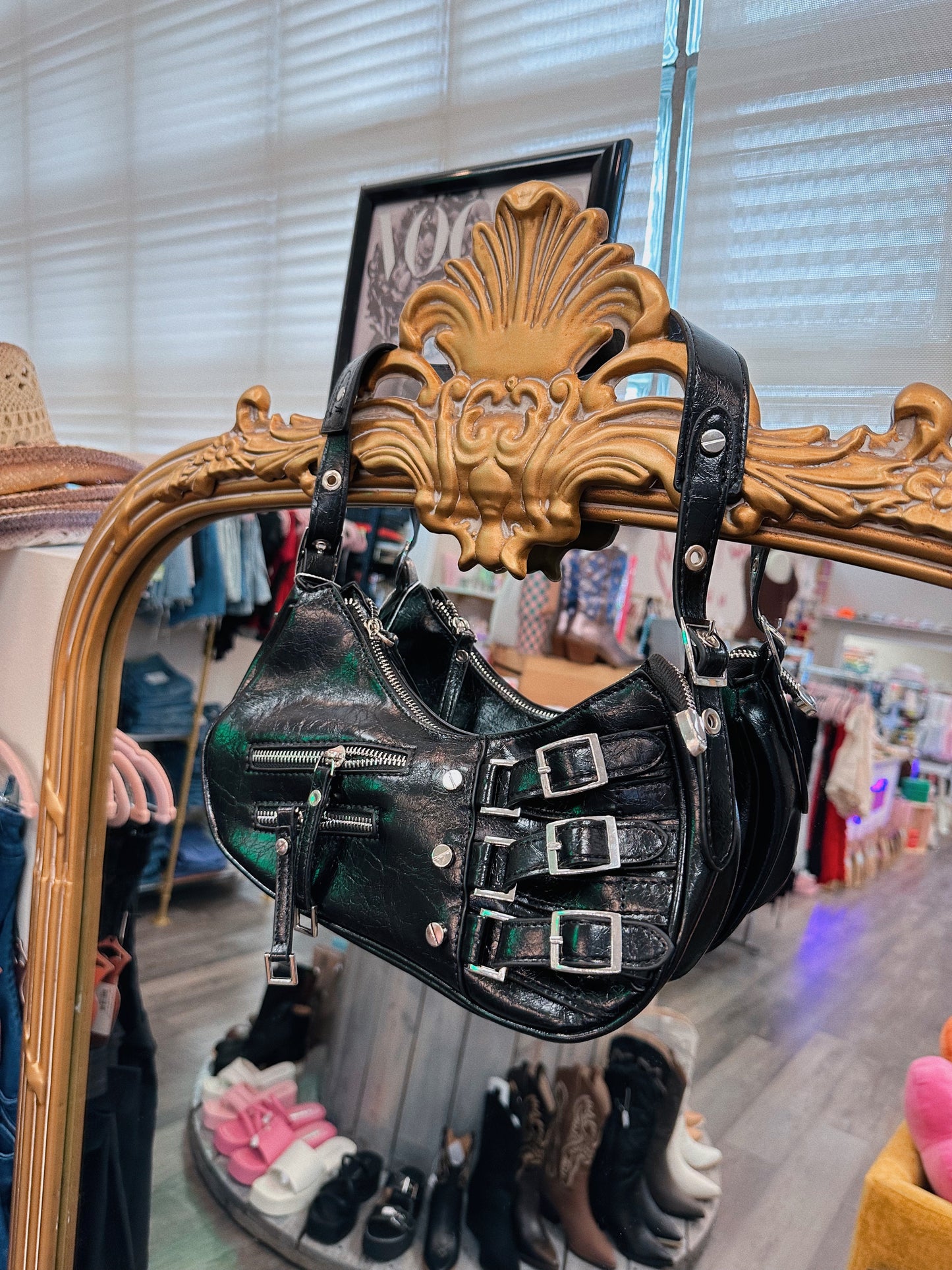 Triple Buckle Purse