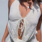 Floral Lace Ruffle Open Back