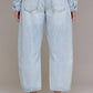 Light Wash Crop Barrel Fit