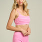 Pink Striped Bra