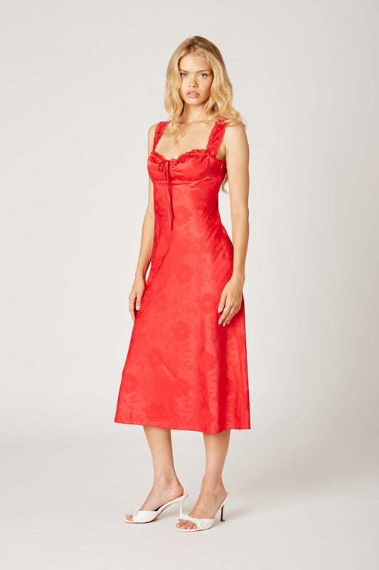 Lucy Satin Midi Dress