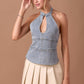 Open Back Denim Vest