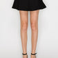 Black Pleats Mini Skirt