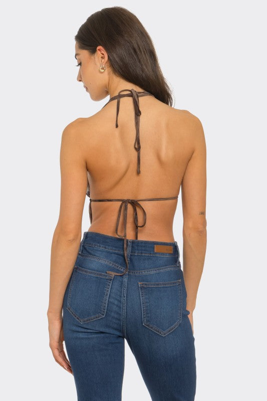 Open Back Halter Top