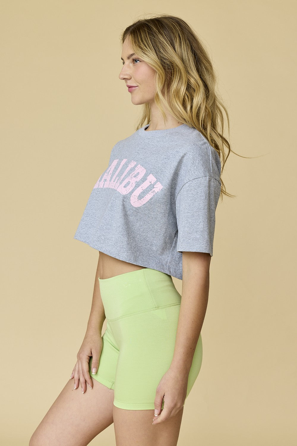 Malibu Graphic Tee-Cropped