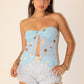 Ruffled High-waist Shorts With Stripes And Bow