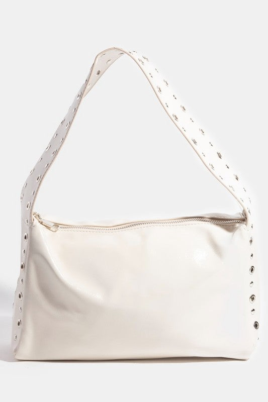 Boxy Grommet Hand Bag