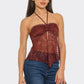 Cinnamon Lace Halter Top
