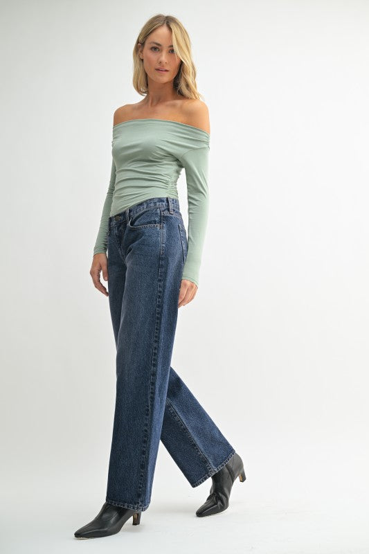 Low Rise Baggy Slouch-Vintage Dark