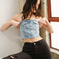 Denim Button Top