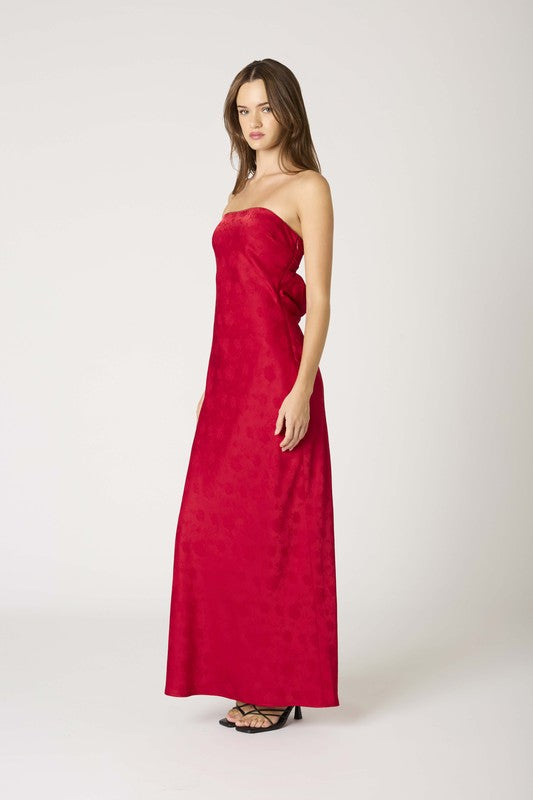 Floral Maxi Satin Dress