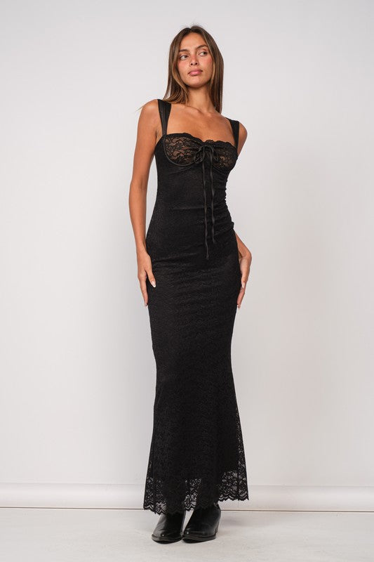 Lace Black Maxi Dress