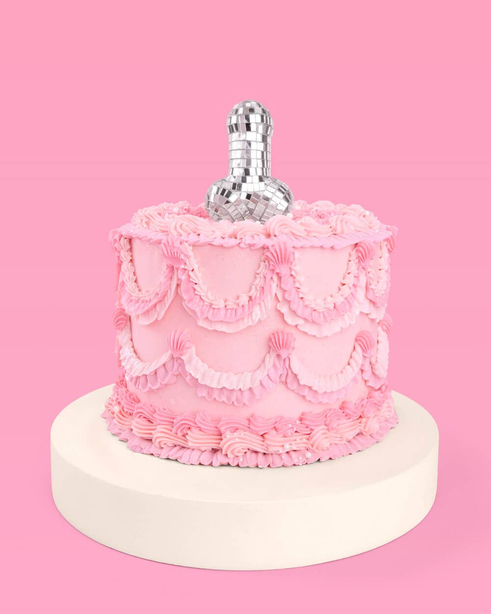Bachelorette Penis Cake Topper, Bride Last Disco