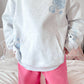 Pearl Grey Tropical Embroider Hoodie