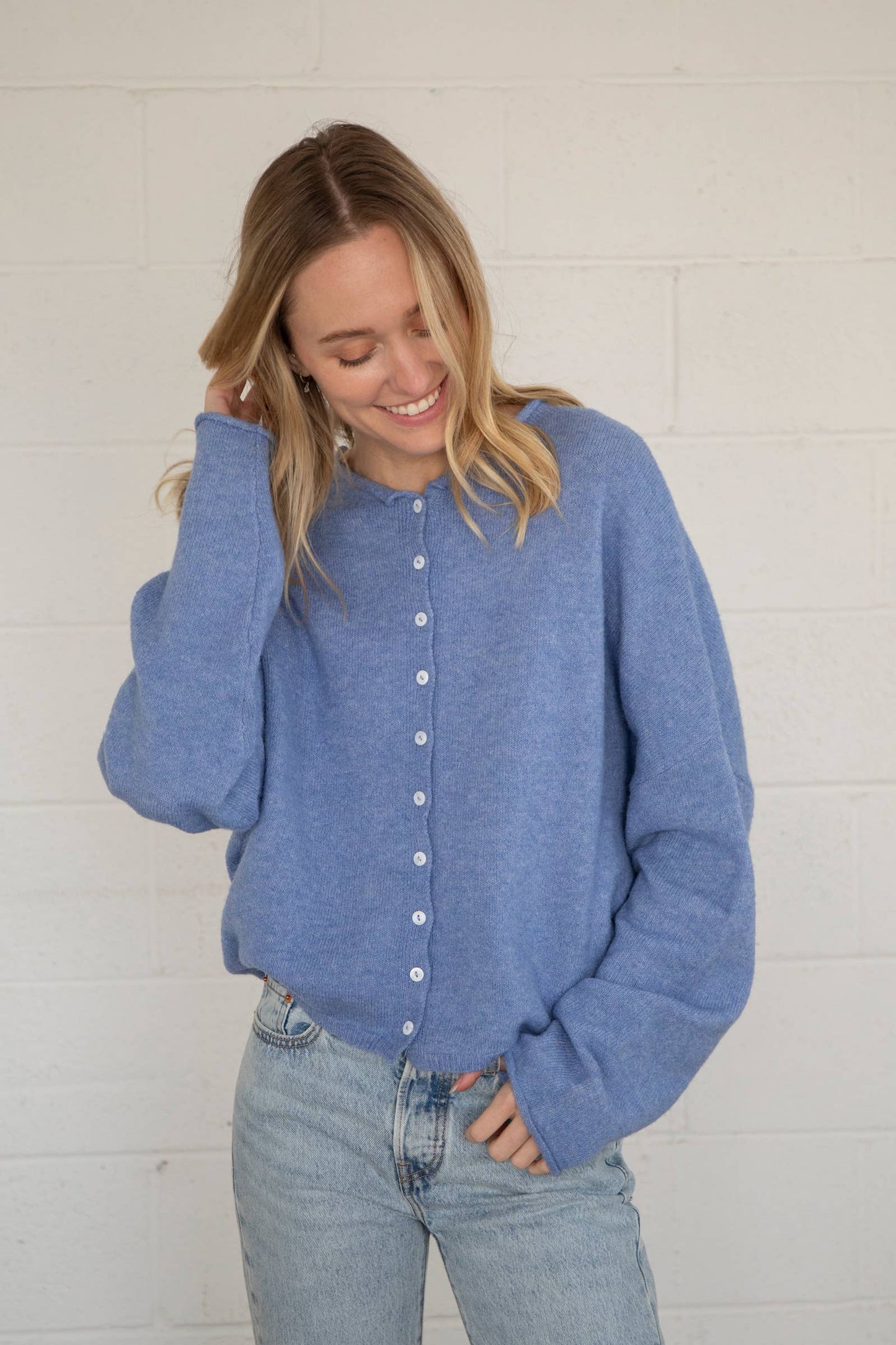 Dusty Blue Piper Cardigan
