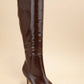 Croc Pattern Patent Finished Pointed Heel Boot