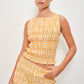 AINSLEY SMOCKED GINGHAM TANK