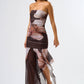 Ruffled Tube Ruched Mini Dress