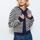 Stripped Hoodie Cardigan