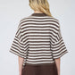 Leah Striped Short Sleeve Cardigan