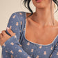 Teddy Bear Print Top