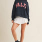 Salty Oversized Mock Neck Sweatshirt