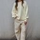 Knit Sweater Crew Neck Pullover Top