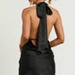 Halterneck Draped Mini Dress