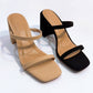 Double Strap Block Heel Sandal