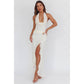 DRAPE COWL NECK MAXI DRESS
