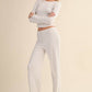 Heart Print Pointelle Lounge Bottoms