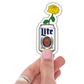 Beer Can Flower Sticker