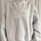 Pearl Grey Mockneck Pilates Embroider Sweatshirt