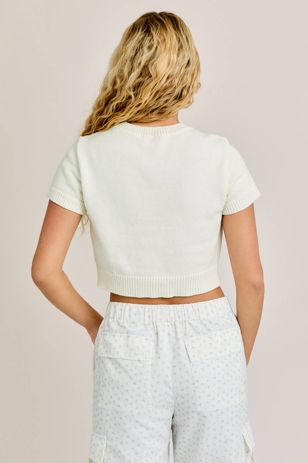 Short Sleeve Teddy Bear Top